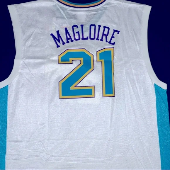 SOLD NWT Reebok Jamaal Magloire New Orleans Hornets #21 White Home Jersey 2XL - Picture 2 of 7